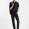 Slim-Fit-Jeans in Delaware-Blau aus gestricktem Denim
