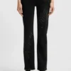 Slim-Fit-Jeans mit Strass-Logos
