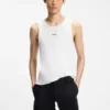 Slim-Fit-Oberteil aus Stretch-Baumwolle mit Kontrastlogo