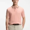 Slim-Fit-Polohemd aus Baumwolle mit gestreiftem Kragen