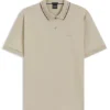 Slim-Fit-Polohemd aus Baumwolle mit gestreiftem Kragen