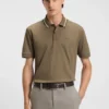 Slim-Fit-Polohemd aus Baumwolle mit gestreiftem Kragen