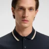Slim-Fit-Polohemd aus Baumwolle mit gestreiftem Kragen