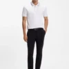Slim-Fit-Polohemd aus Baumwolle mit gestreiftem Kragen
