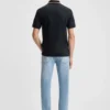 Slim-Fit-Polohemd aus Baumwolle mit gestreiftem Kragen