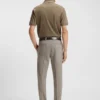 Slim-Fit-Polohemd aus Baumwolle mit gestreiftem Kragen