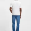 Slim-Fit-Polohemd aus Baumwolle mit gestreiftem Kragen