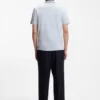 Slim-Fit-Polohemd aus Baumwolle mit gestreiftem Kragen