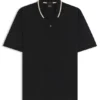 Slim-Fit-Polohemd aus Baumwolle mit gestreiftem Kragen