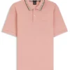Slim-Fit-Polohemd aus Baumwolle mit gestreiftem Kragen