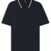 Slim-Fit-Polohemd aus Baumwolle mit gestreiftem Kragen