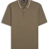 Slim-Fit-Polohemd aus Baumwolle mit gestreiftem Kragen