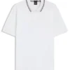 Slim-Fit-Polohemd aus Baumwolle mit gestreiftem Kragen