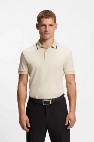 Slim-Fit-Polohemd „Paddy“ aus Interlock-Baumwolle