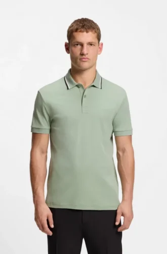 Slim-Fit-Polohemd „Paddy“ aus Interlock-Baumwolle