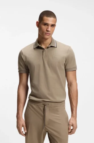 Slim-Fit-Polohemd „Paddy“ aus Interlock-Baumwolle
