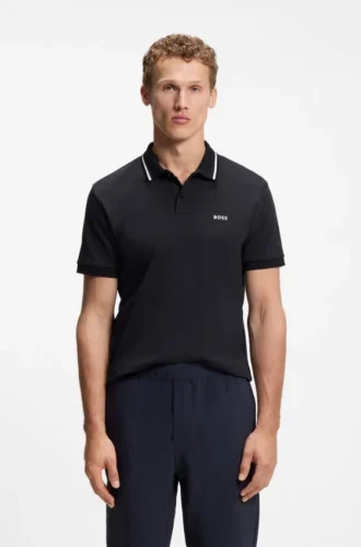 Slim-Fit-Polohemd „Paddy“ aus Interlock-Baumwolle