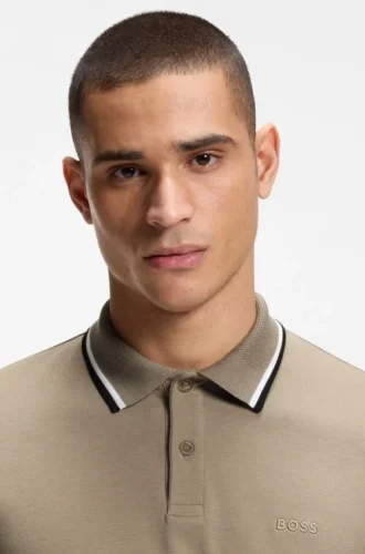 Slim-Fit-Polohemd „Paddy“ aus Interlock-Baumwolle