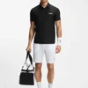 Slim-Fit-Poloshirt aus Active-Stripe-Jersey mit Vier-Wege-Stretch