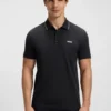 Slim-Fit-Poloshirt aus Baumwollpiqué mit Kragenstreifen
