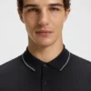 Slim-Fit-Poloshirt aus Baumwollpiqué mit Kragenstreifen