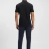 Slim-Fit-Poloshirt aus Baumwollpiqué mit Kragenstreifen