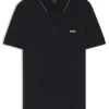 Slim-Fit-Poloshirt aus Baumwollpiqué mit Kragenstreifen
