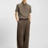 Slim-Fit-Poloshirt aus Baumwollpiqué mit rotem Logo-Label