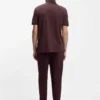 Slim-Fit-Poloshirt aus Baumwollpiqué mit rotem Logo-Label