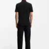 Slim-Fit-Poloshirt aus Baumwollpiqué mit rotem Logo-Label