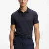 Slim-Fit-Poloshirt aus Baumwollpiqué mit zentriertem Logo