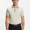 Slim-Fit-Poloshirt aus Baumwollpiqué mit zentriertem Logo