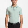 Slim-Fit-Poloshirt aus Baumwollpiqué mit zentriertem Logo