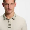 Slim-Fit-Poloshirt aus Baumwollpiqué mit zentriertem Logo