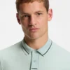 Slim-Fit-Poloshirt aus Baumwollpiqué mit zentriertem Logo