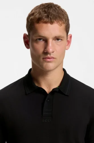 Slim-Fit-Poloshirt aus Baumwollpiqué mit zentriertem Logo