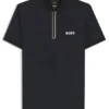 Slim-Fit-Poloshirt aus Bodymapping-Jersey mit Reißverschluss am Kragen