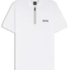 Slim-Fit-Poloshirt aus Bodymapping-Jersey mit Reißverschluss am Kragen