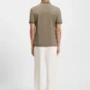 Slim-Fit-Poloshirt aus merzerisierter Baumwolle mit strukturierten Details