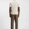 Slim-Fit-Poloshirt aus merzerisierter Baumwolle mit strukturierten Details