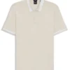 Slim-Fit-Poloshirt aus merzerisierter Baumwolle mit strukturierten Details