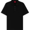 Slim-Fit-Poloshirt aus merzerisierter Baumwolle mit Vier-Knopf-Leiste