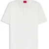 Slim-Fit-Poloshirt aus merzerisierter Baumwolle mit Vier-Knopf-Leiste