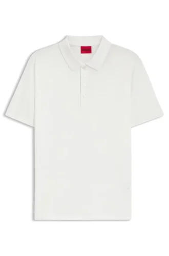 Slim-Fit-Poloshirt aus merzerisierter Baumwolle mit Vier-Knopf-Leiste