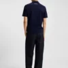 Slim-Fit-Poloshirt aus merzerisierter Baumwolle mit Vier-Knopf-Leiste