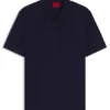Slim-Fit-Poloshirt aus merzerisierter Baumwolle mit Vier-Knopf-Leiste