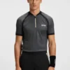 Slim-Fit-Poloshirt aus Mesh-Jersey mit Reißverschluss am Kragen