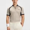 Slim-Fit-Poloshirt aus Mesh-Jersey mit Reißverschluss am Kragen