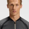 Slim-Fit-Poloshirt aus Mesh-Jersey mit Reißverschluss am Kragen
