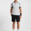Slim-Fit-Poloshirt aus Mesh-Jersey mit Reißverschluss am Kragen